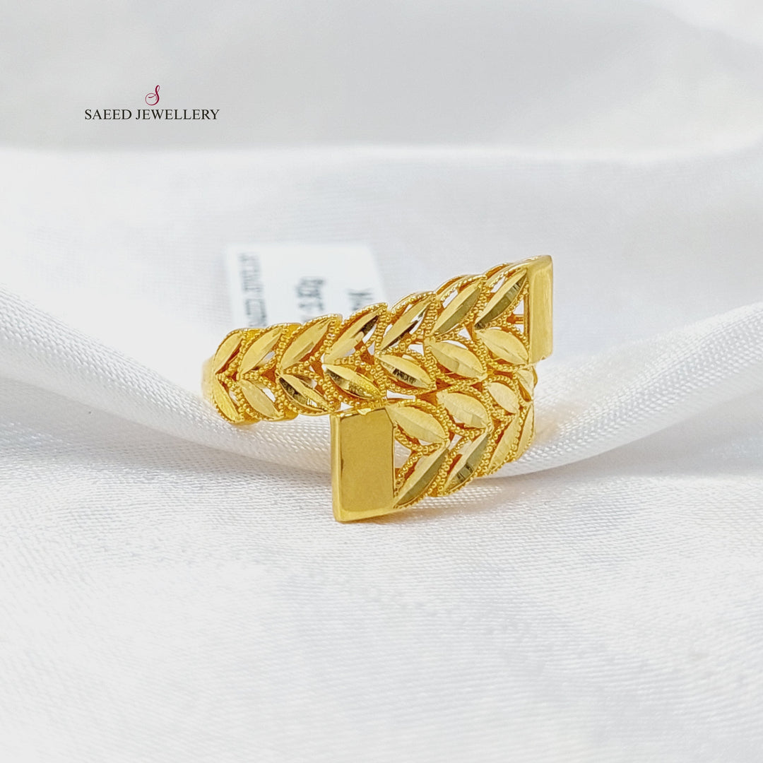 Leaf Ring  Made of 21K Yellow Gold by Saeed Jewelry-31001