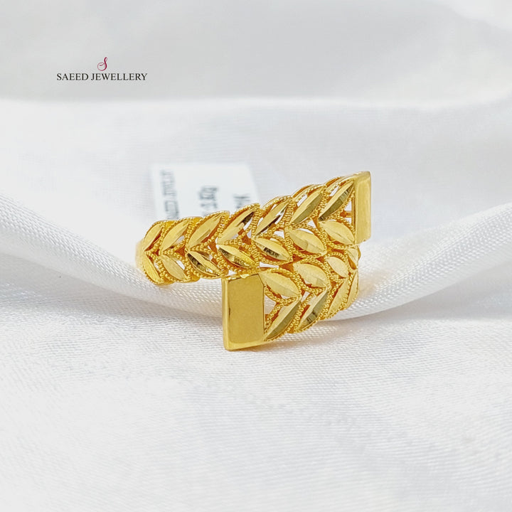 Leaf Ring  Made of 21K Yellow Gold by Saeed Jewelry-31001