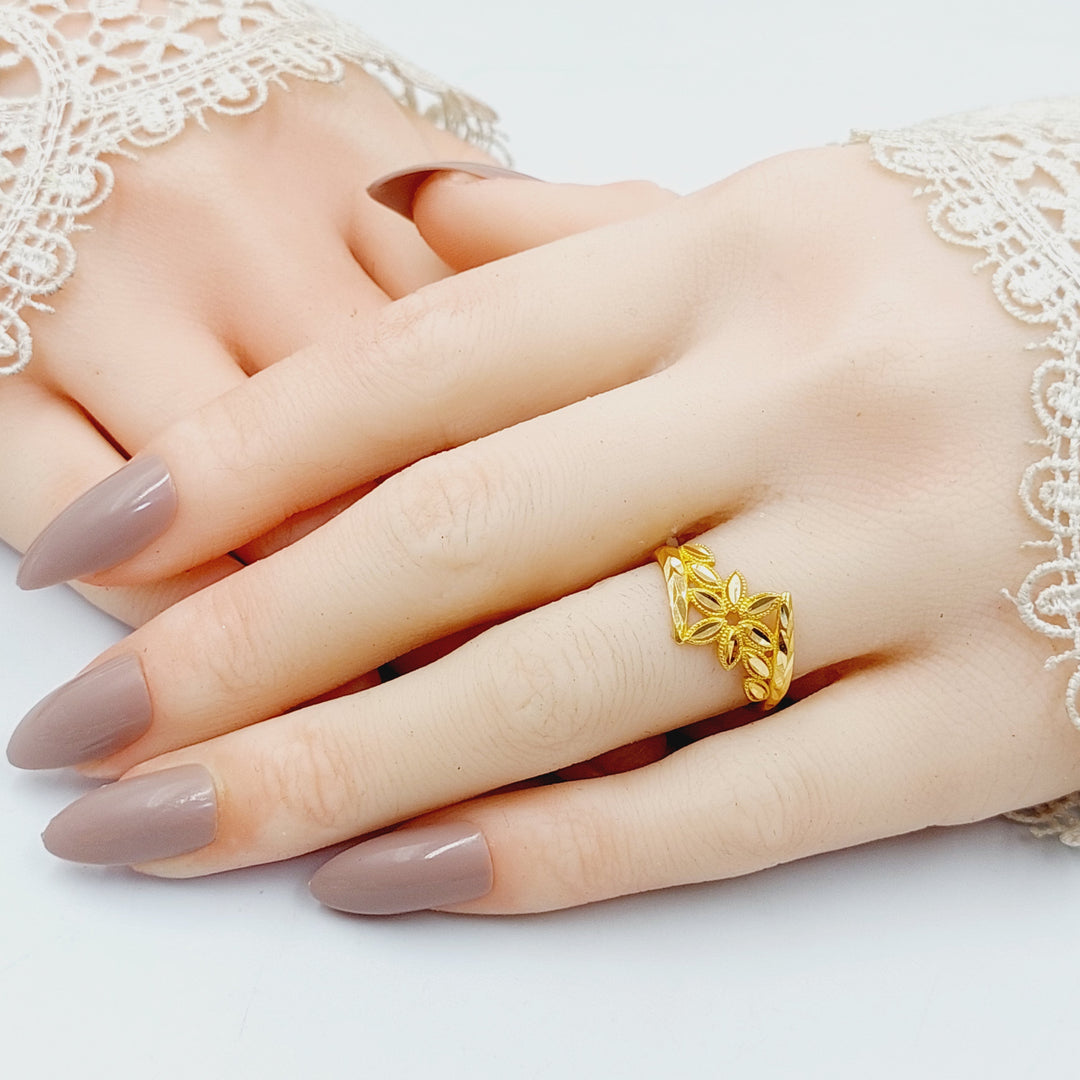 Leaf Ring  Made of 21K Yellow Gold by Saeed Jewelry-31047