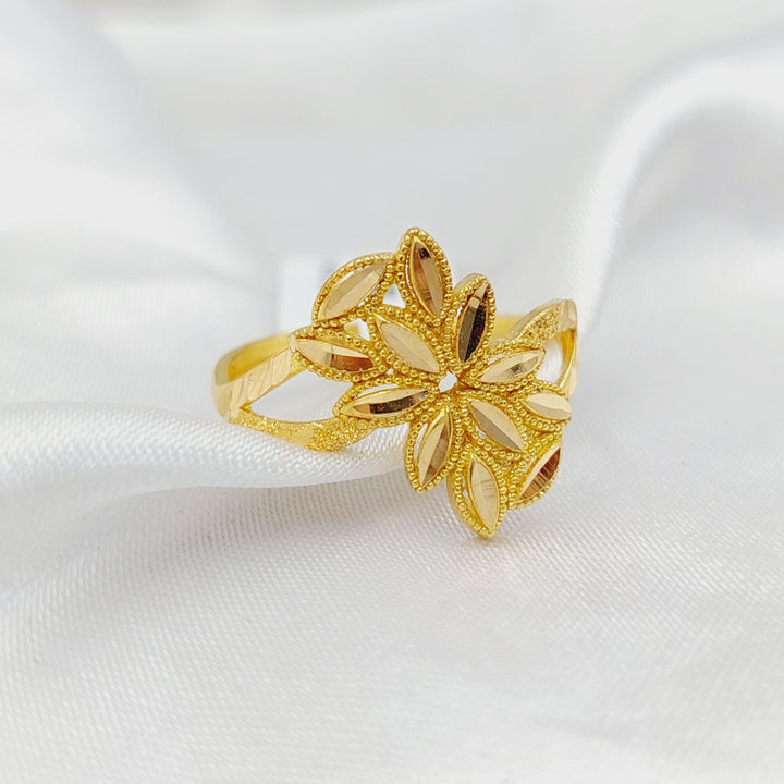 21K Gold Leaf Ring by Saeed Jewelry - Image 3