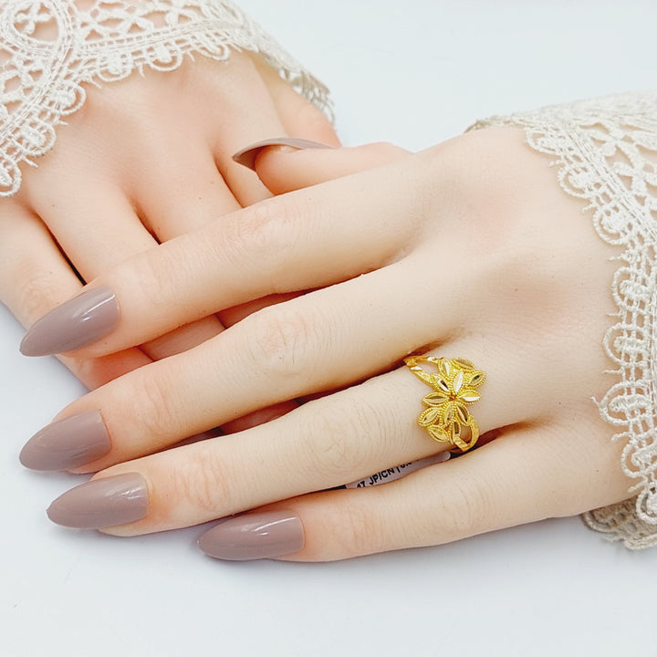 21K Gold Leaf Ring by Saeed Jewelry - Image 5