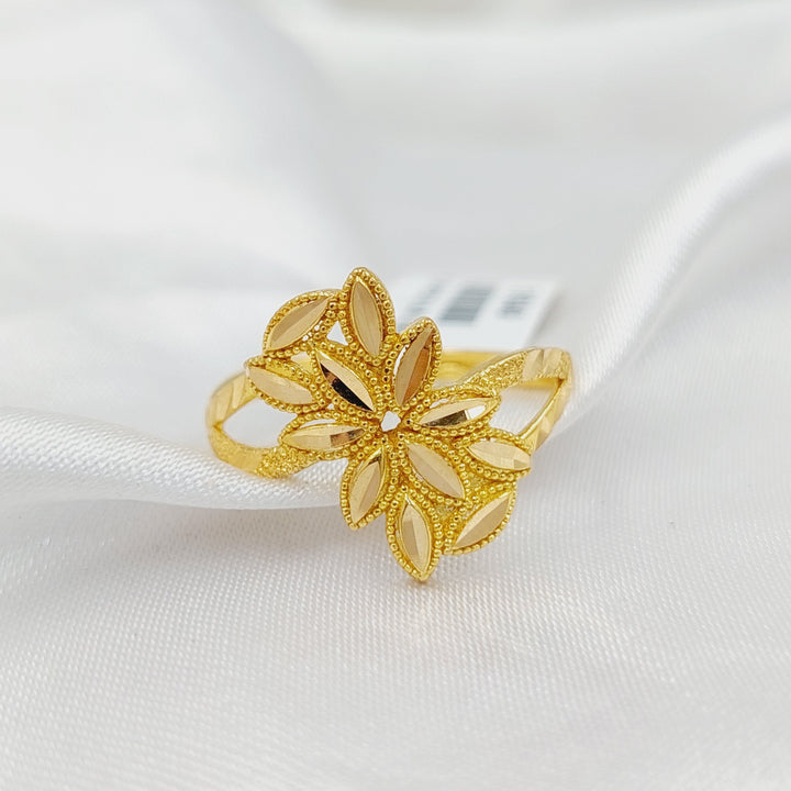 Leaf Ring  Made of 21K Yellow Gold by Saeed Jewelry-31049
