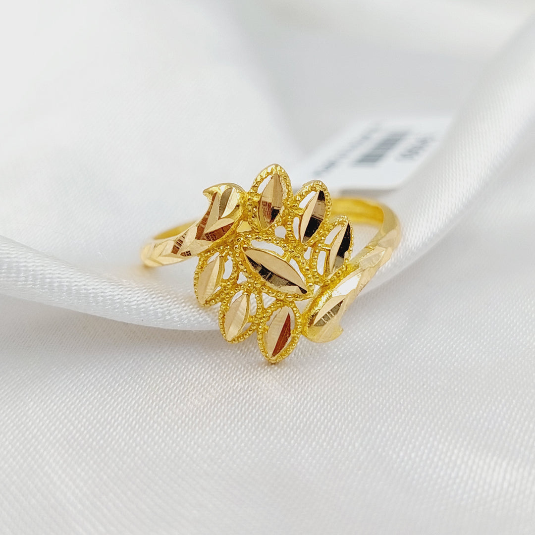 21K Gold Leaf Ring by Saeed Jewelry - Image 3