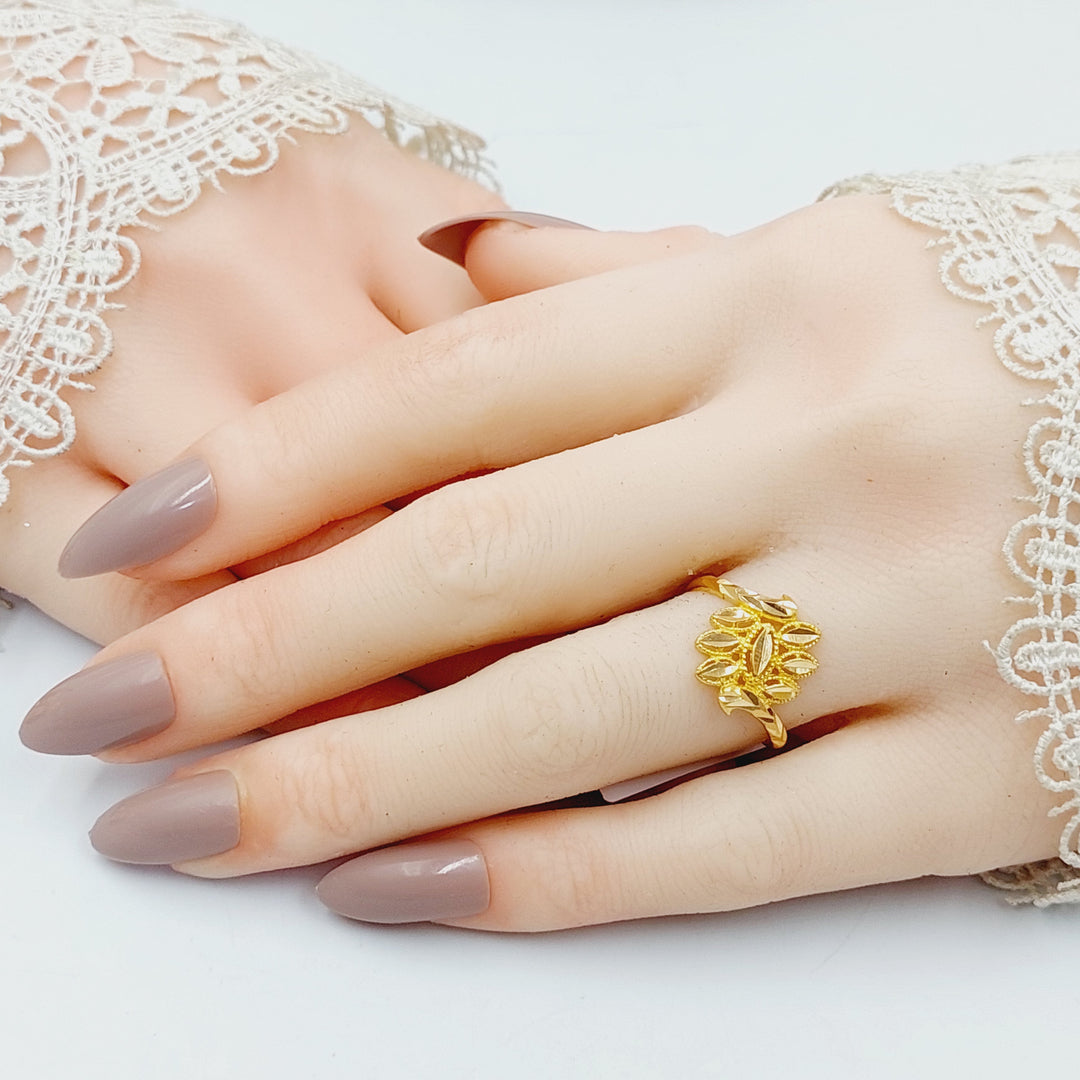 Leaf Ring  Made of 21K Yellow Gold by Saeed Jewelry-31050