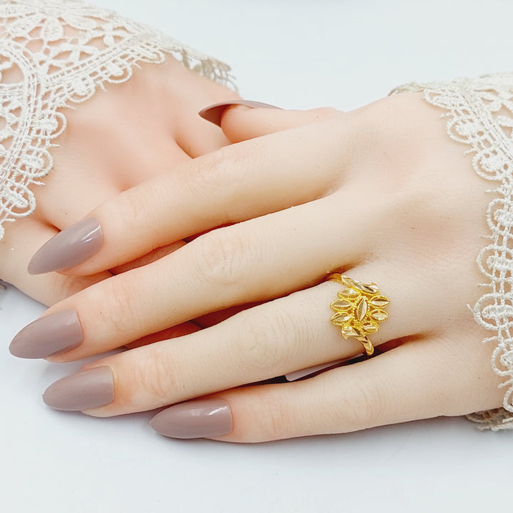 Leaf Ring  Made of 21K Yellow Gold by Saeed Jewelry-31050