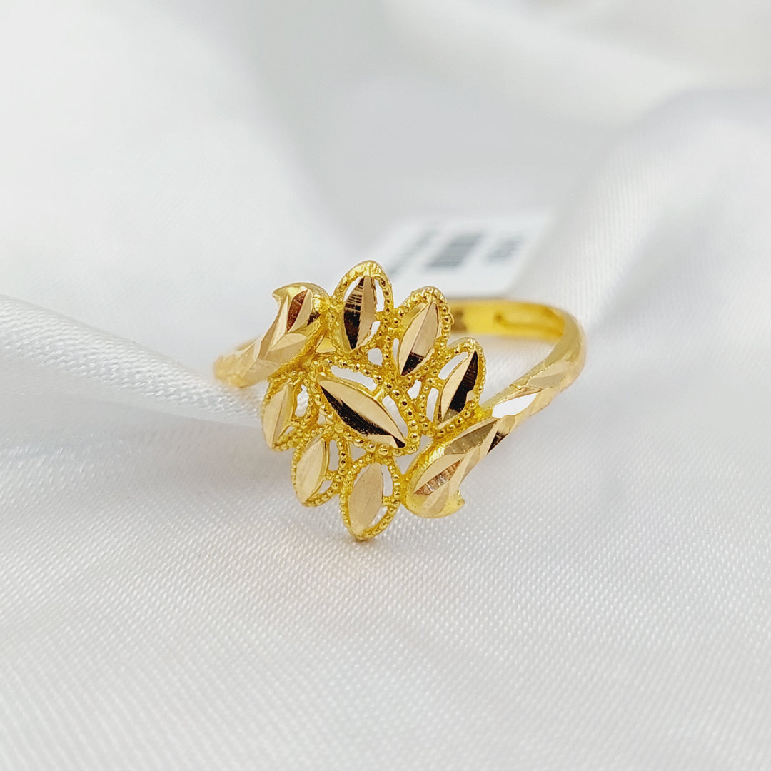 21K Gold Leaf Ring by Saeed Jewelry - Image 1