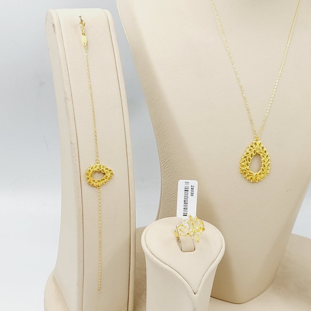 18K Gold Leaf Set by Saeed Jewelry - Image 6