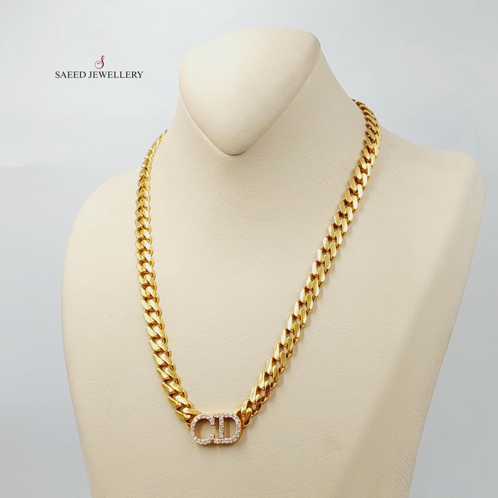 Letters Necklace Made Of 21K Yellow Gold by Saeed Jewelry-30712