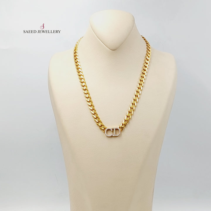 Letters Necklace Made Of 21K Yellow Gold by Saeed Jewelry-30712