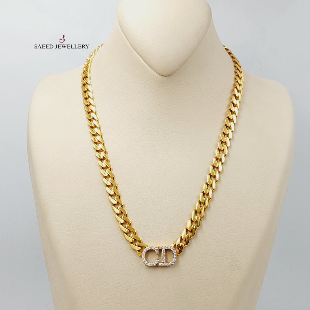 Letters Necklace Made Of 21K Yellow Gold by Saeed Jewelry-30712