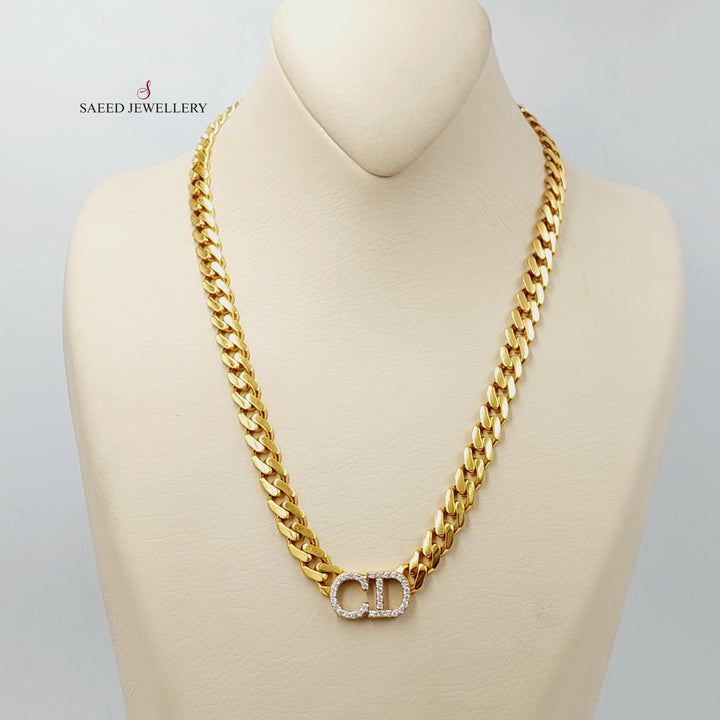 Letters Necklace Made Of 21K Yellow Gold by Saeed Jewelry-30712
