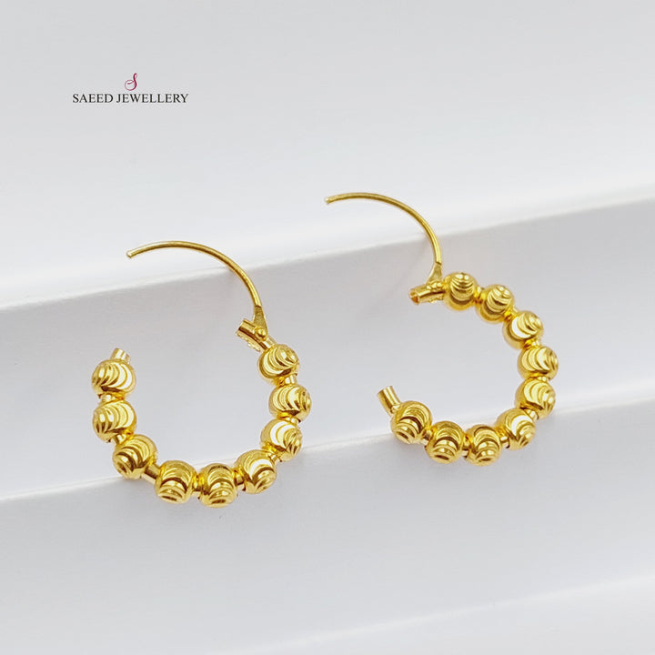 21K Gold Light Balls Earrings by Saeed Jewelry - Image 1