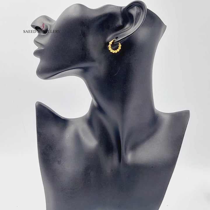 21K Gold Light Balls Earrings by Saeed Jewelry - Image 3