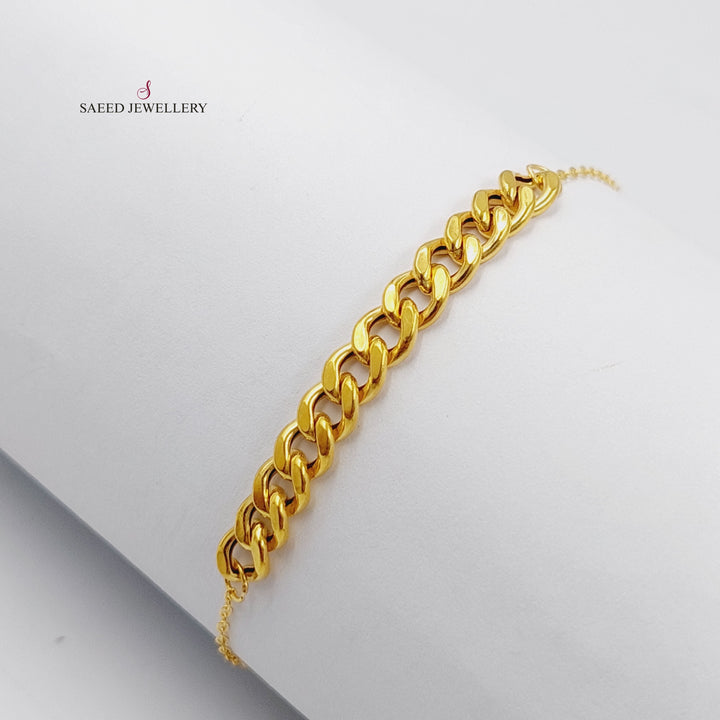 18K Gold Light Cuban Links Bracelet by Saeed Jewelry - Image 2