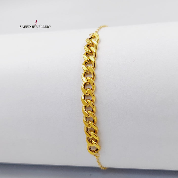 18K Gold Light Cuban Links Bracelet by Saeed Jewelry - Image 3
