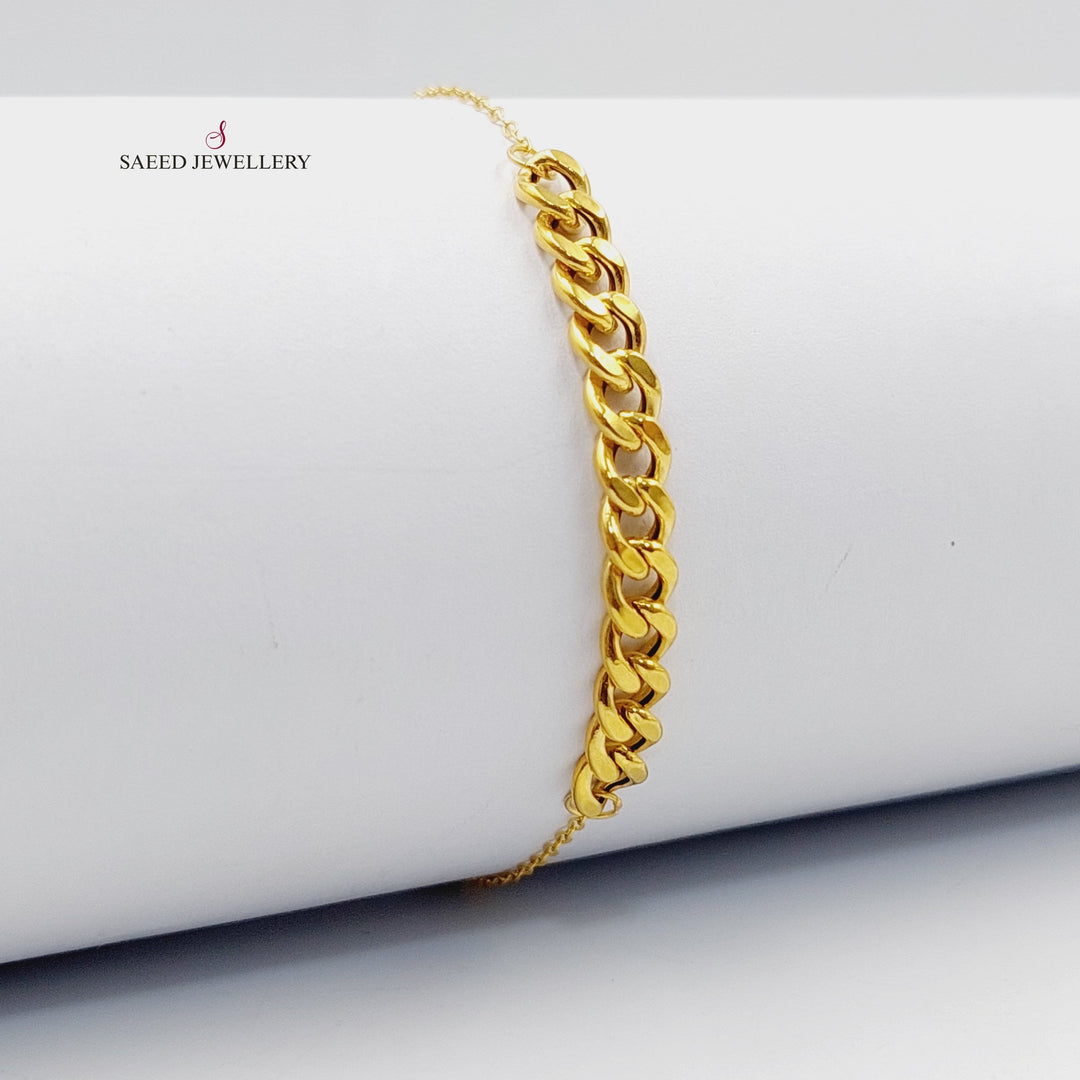 18K Gold Light Cuban Links Bracelet by Saeed Jewelry - Image 4
