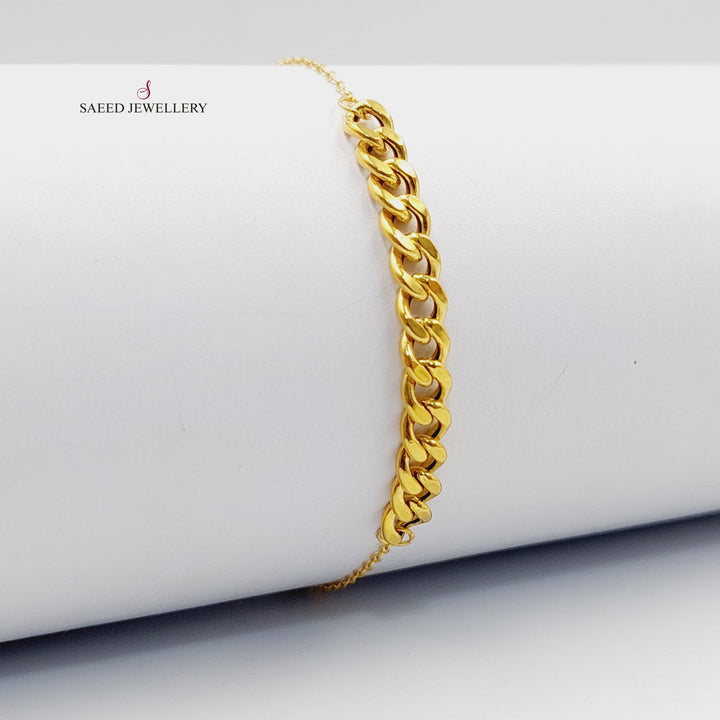 18K Gold Light Cuban Links Bracelet by Saeed Jewelry - Image 4