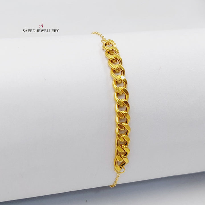 18K Gold Light Cuban Links Bracelet by Saeed Jewelry - Image 5