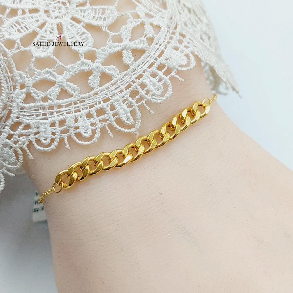 18K Gold Light Cuban Links Bracelet by Saeed Jewelry - Image 2