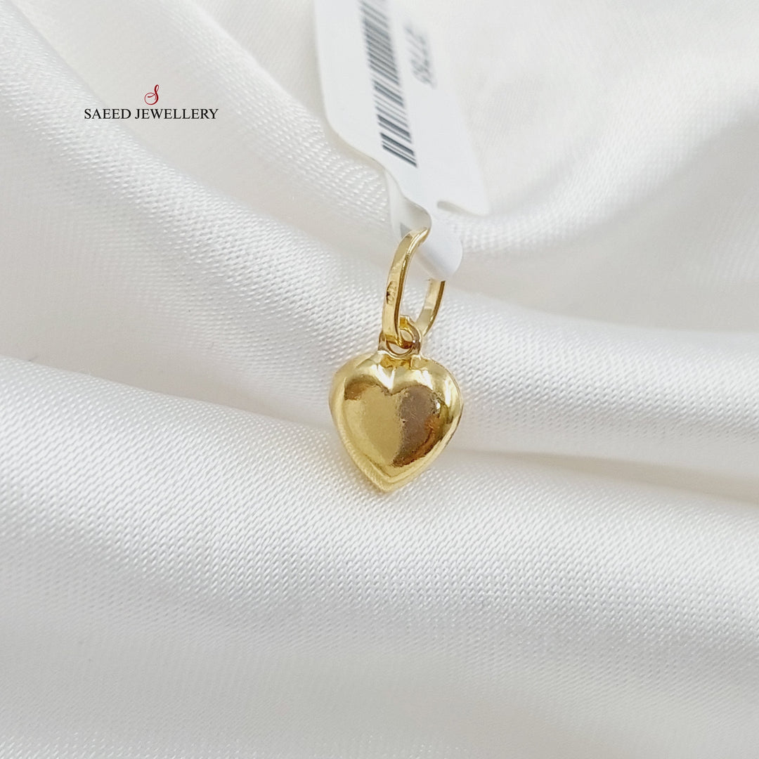 18K Gold Light Heart Pendant by Saeed Jewelry - Image 3