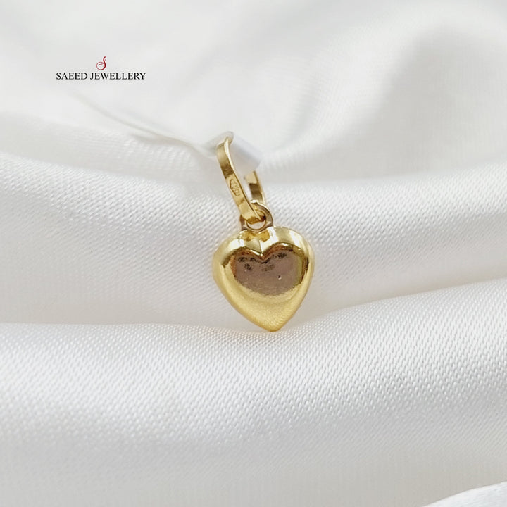 18K Gold Light Heart Pendant by Saeed Jewelry - Image 4