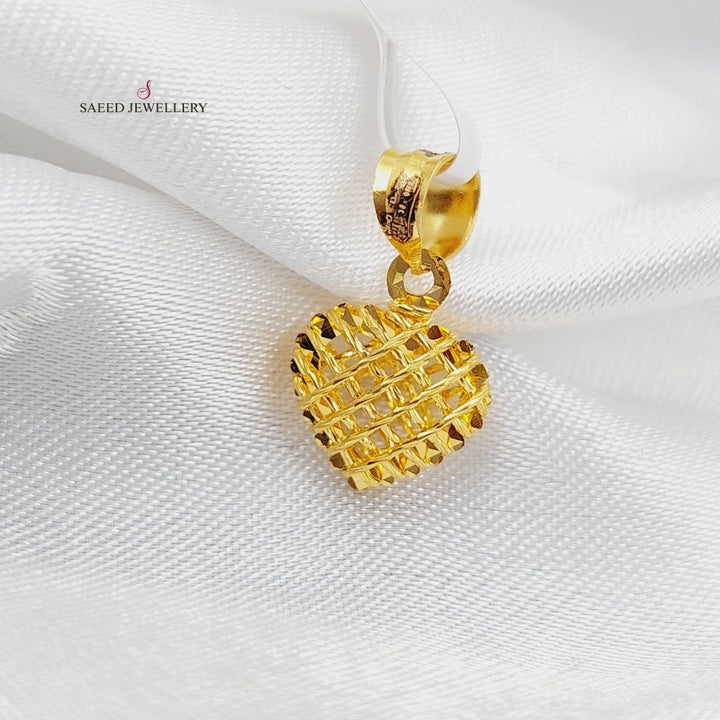 21K Gold Light Heart Pendant by Saeed Jewelry - Image 5