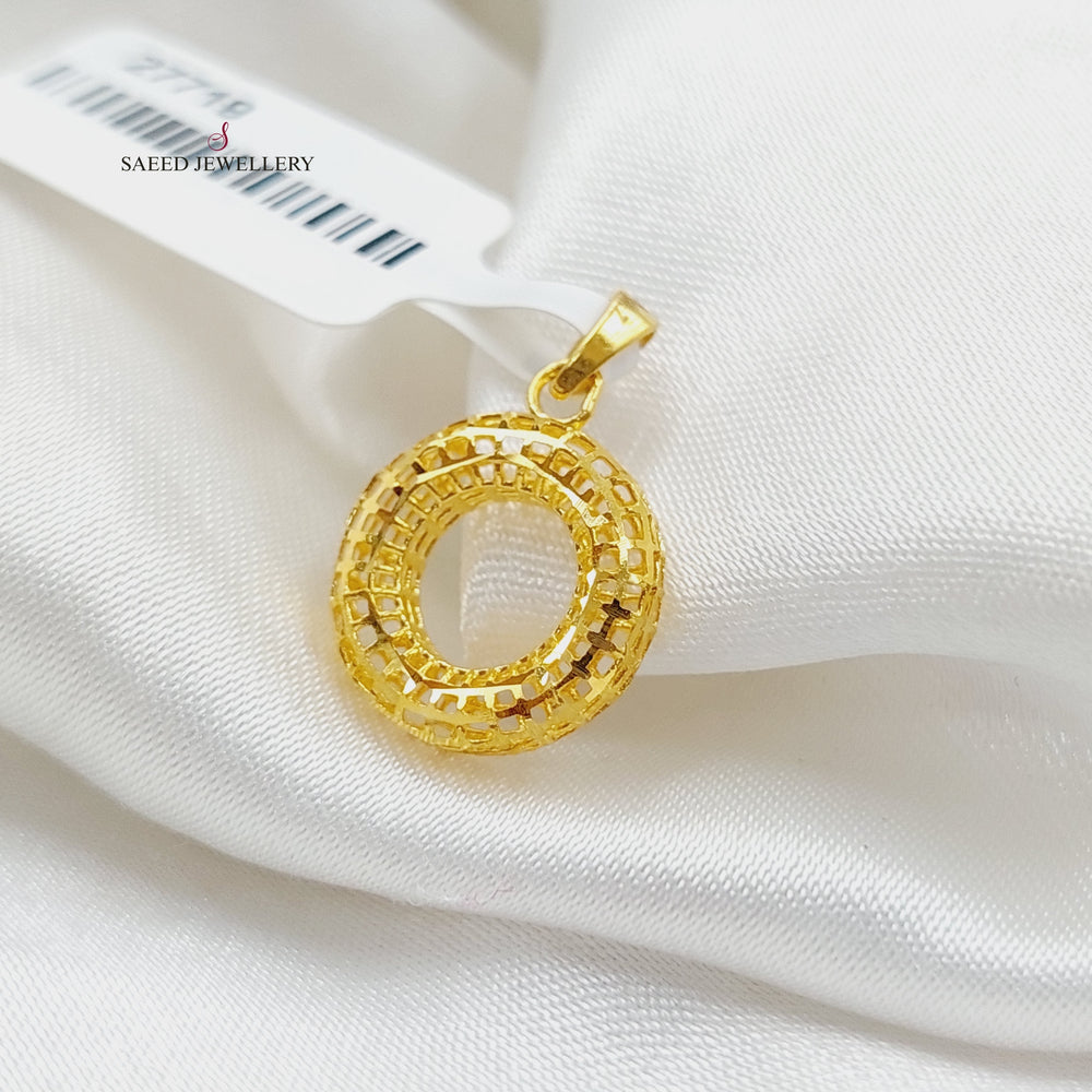 Light Turkish Pendant Made Of 21K Yellow Gold by Saeed Jewelry-27719