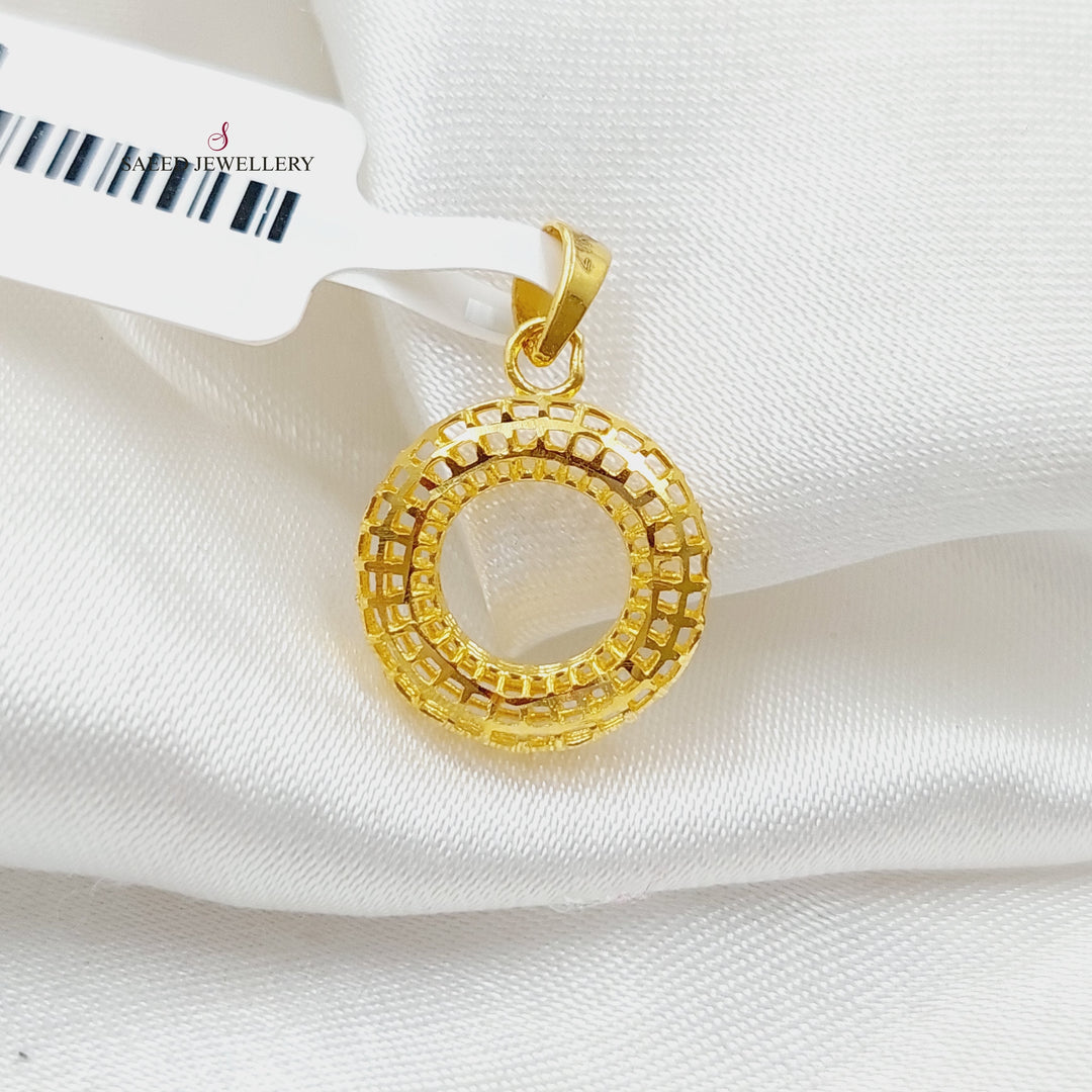 Light Turkish Pendant Made Of 21K Yellow Gold by Saeed Jewelry-27719