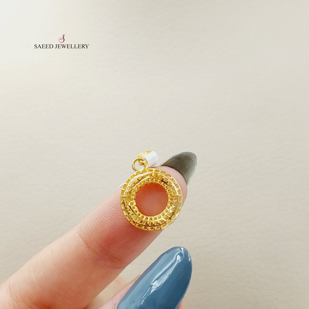 Light Turkish Pendant Made Of 21K Yellow Gold by Saeed Jewelry-27719