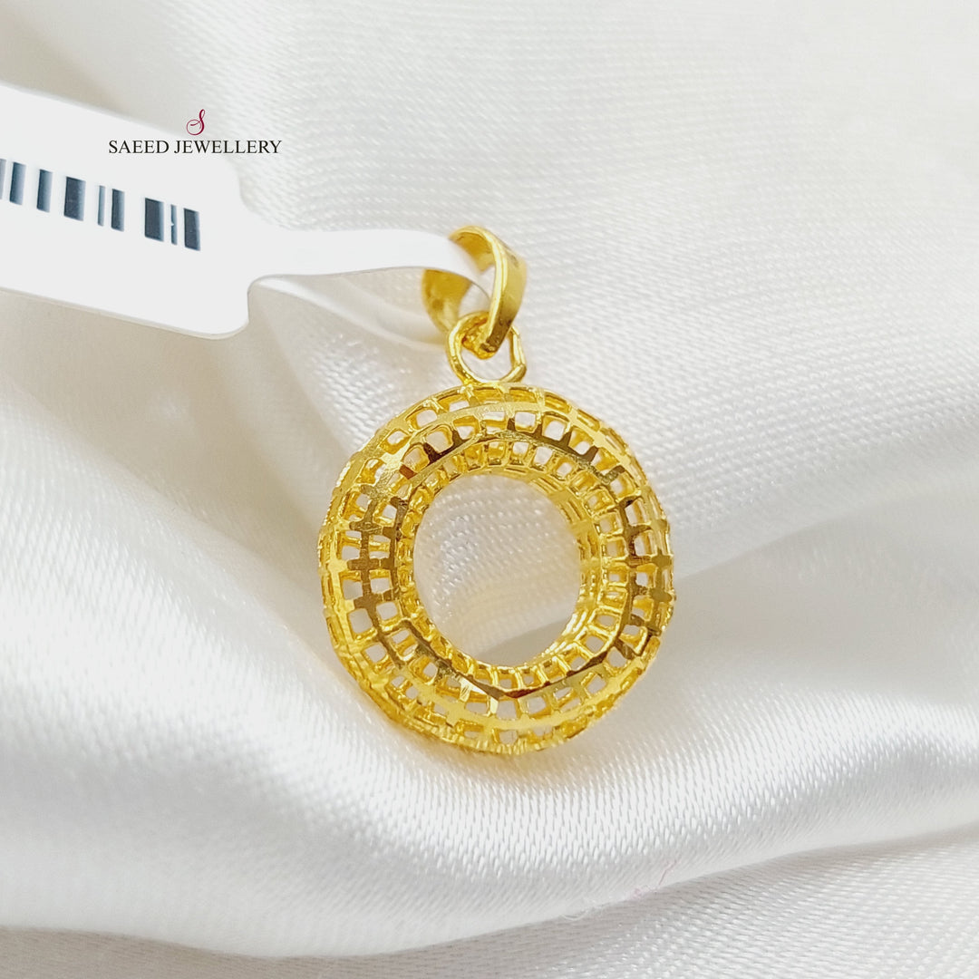 Light Turkish Pendant Made Of 21K Yellow Gold by Saeed Jewelry-27719