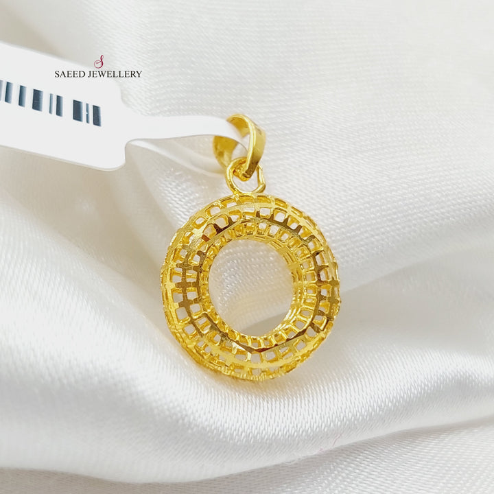 Light Turkish Pendant Made Of 21K Yellow Gold by Saeed Jewelry-27719