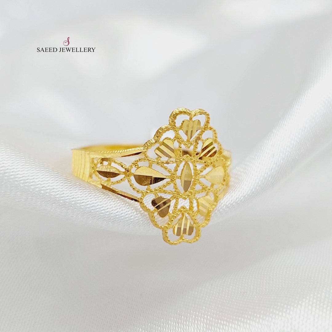 21K Gold Light Turkish Ring by Saeed Jewelry - Image 3