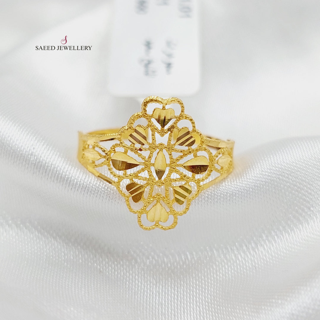 Light Turkish Ring Made Of  21K Yellow Gold by Saeed Jewelry-27396