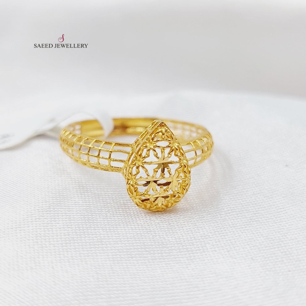 Light Turkish Ring Made Of  21K Yellow Gold by Saeed Jewelry-27397