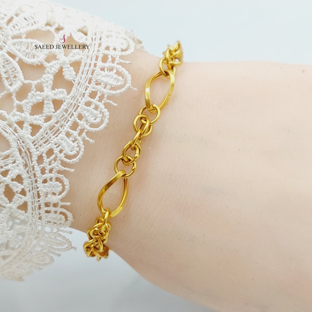  Gold Links Chain Bracelet by Saeed Jewelry - Image 2