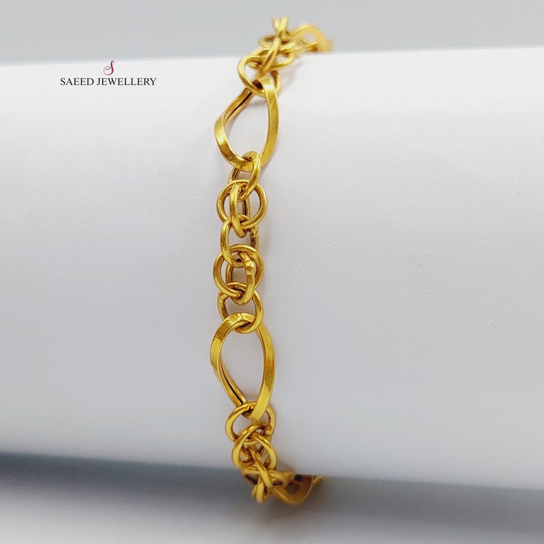  Gold Links Chain Bracelet by Saeed Jewelry - Image 5