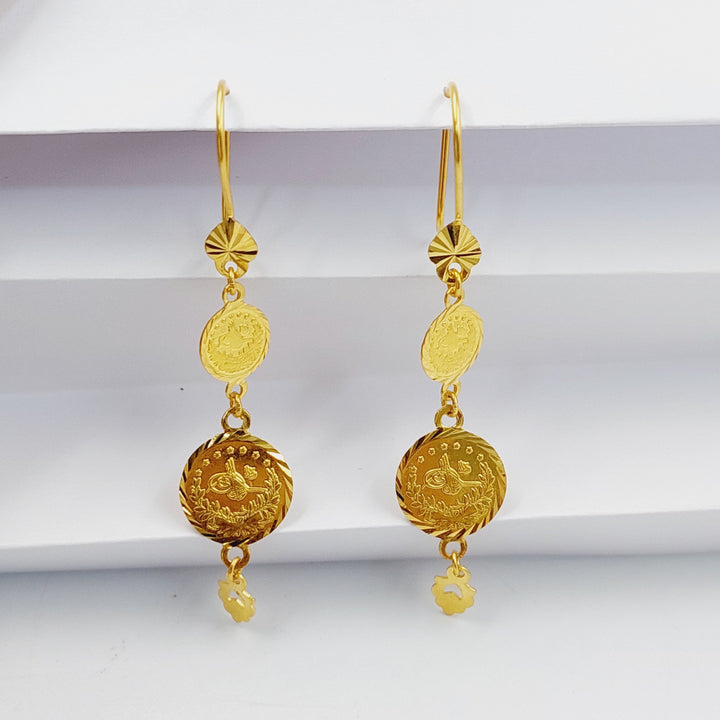 21K Gold Lirat Rashadi Earrings by Saeed Jewelry - Image 5