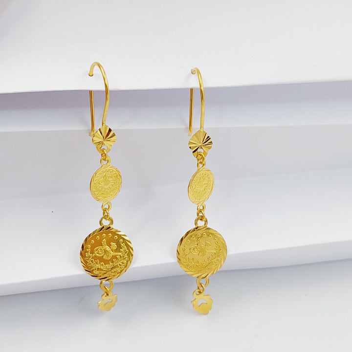 21K Gold Lirat Rashadi Earrings by Saeed Jewelry - Image 1