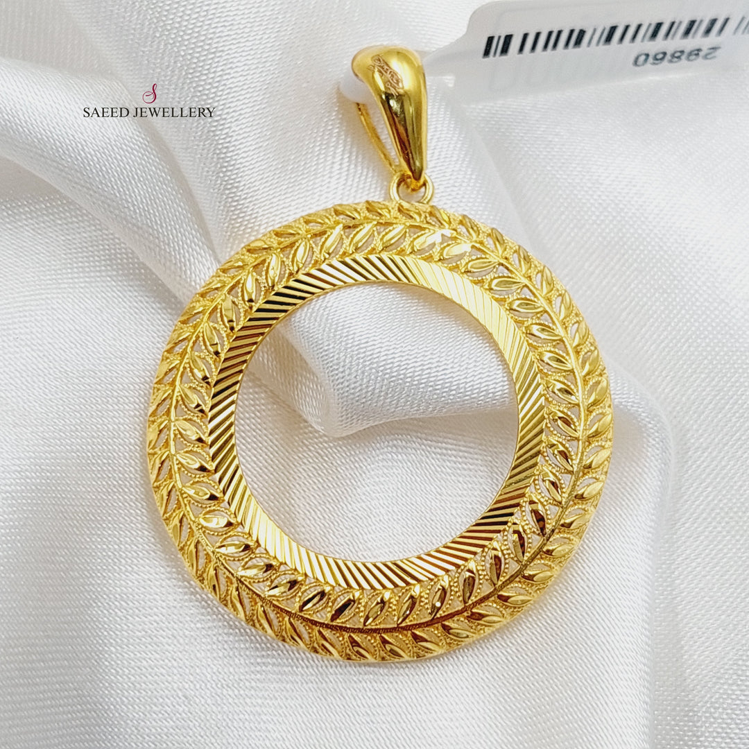 21K Gold Lirat Rashadi Frame Pendant by Saeed Jewelry - Image 1