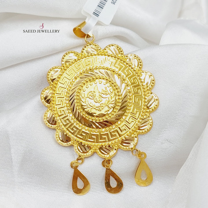 21K Gold Lirat Rashadi Pendant by Saeed Jewelry - Image 3