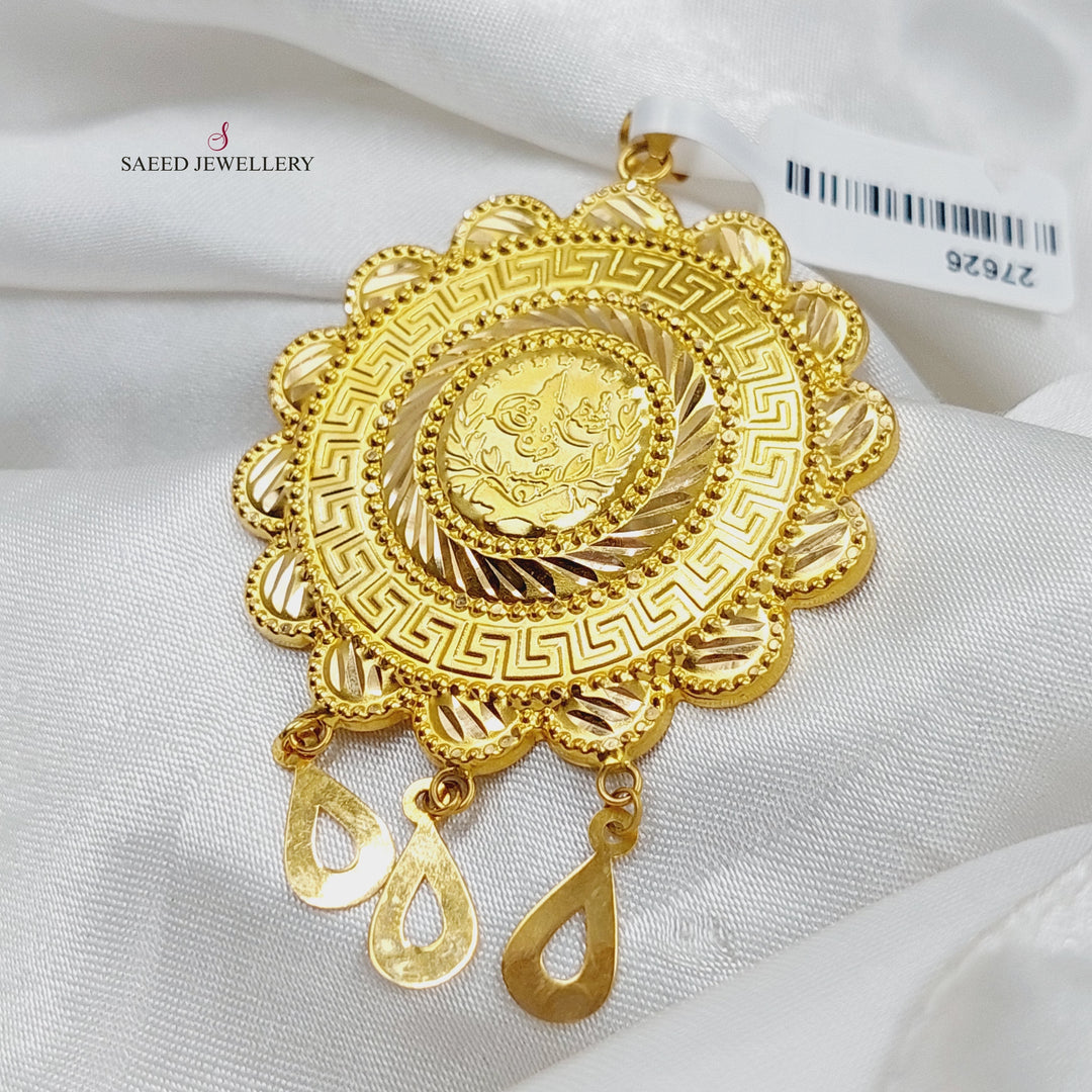 21K Gold Lirat Rashadi Pendant by Saeed Jewelry - Image 5