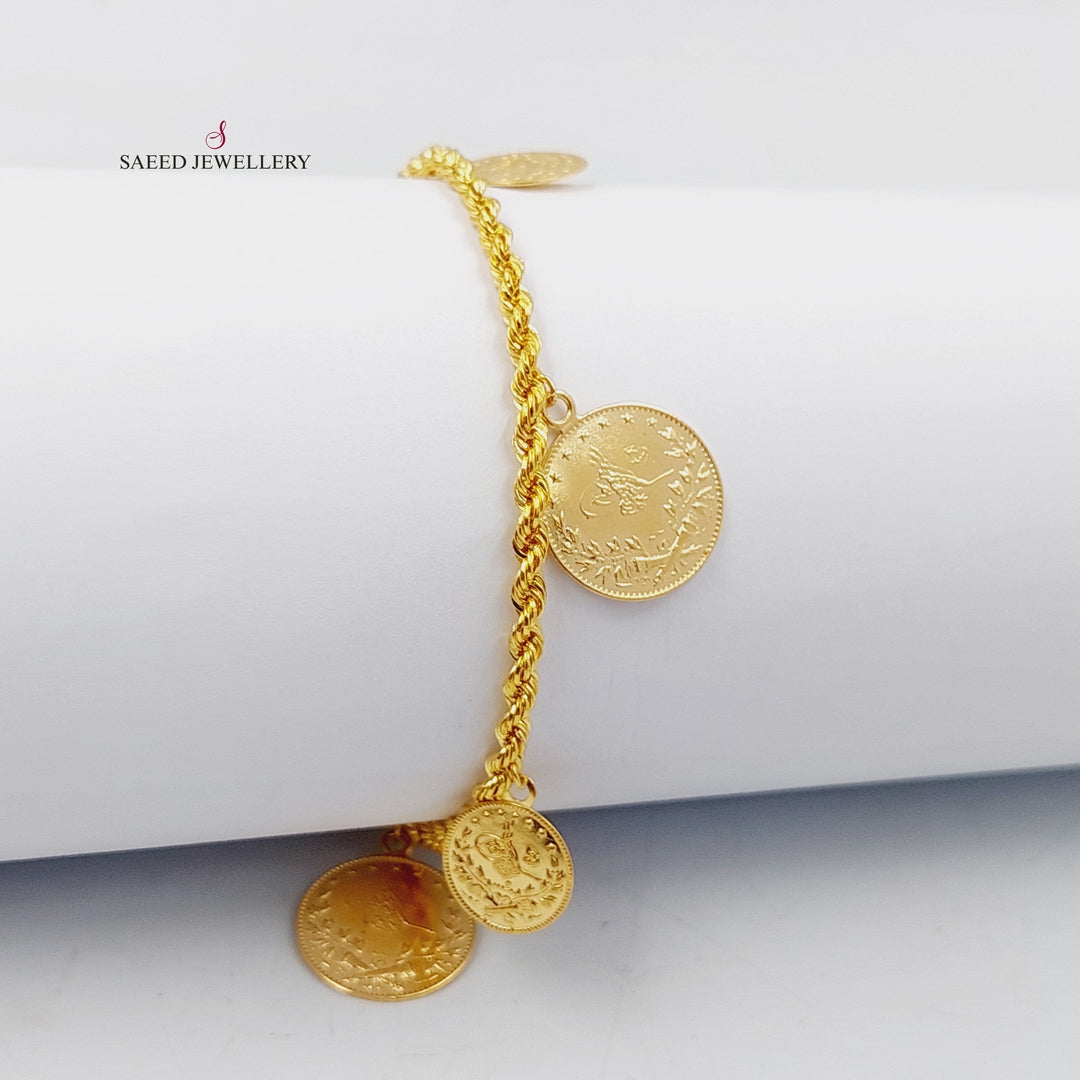 21K Gold Lirat Rashadi Rope Bracelet by Saeed Jewelry - Image 1