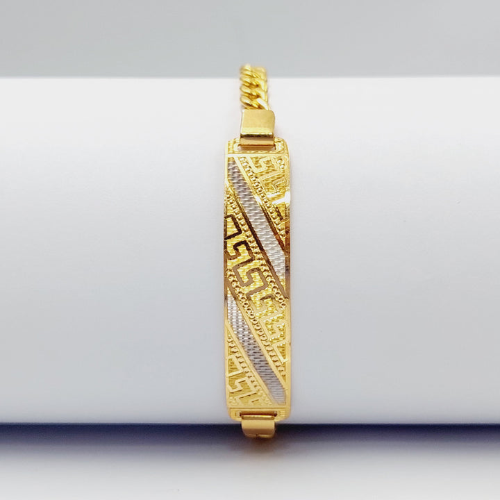 21K Gold Luxury Bar Bracelet by Saeed Jewelry - Image 8