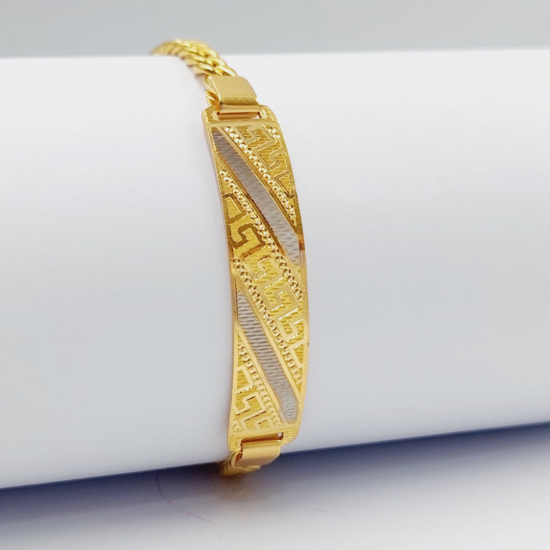 21K Gold Luxury Bar Bracelet by Saeed Jewelry - Image 1