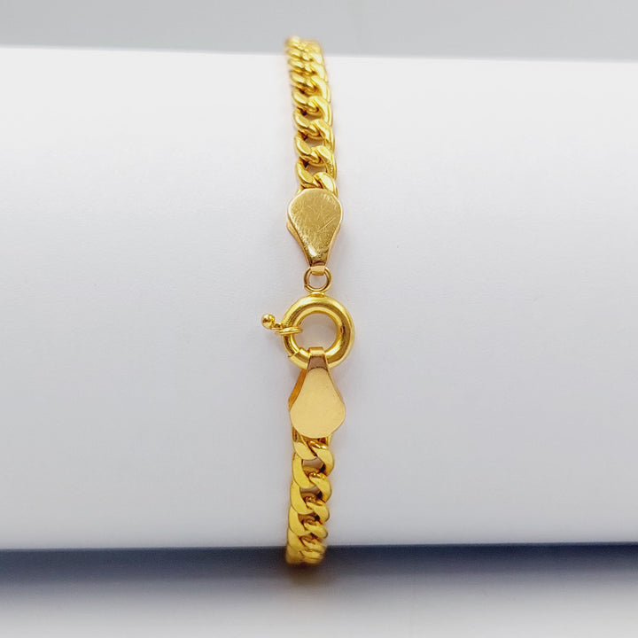 21K Gold Luxury Bar Bracelet by Saeed Jewelry - Image 3