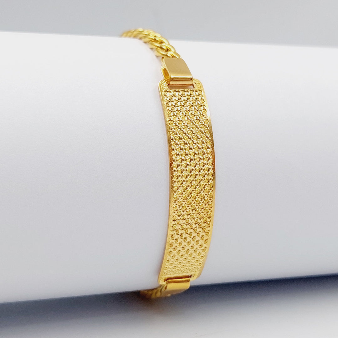 21K Gold Luxury Bar Bracelet by Saeed Jewelry - Image 4