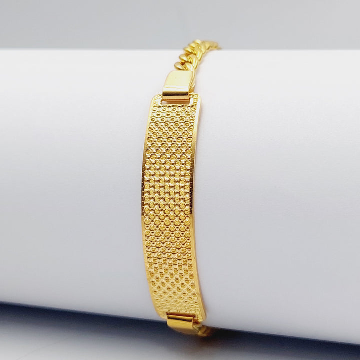 21K Gold Luxury Bar Bracelet by Saeed Jewelry - Image 5