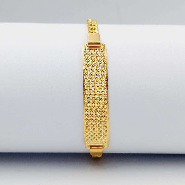 21K Gold Luxury Bar Bracelet by Saeed Jewelry - Image 1