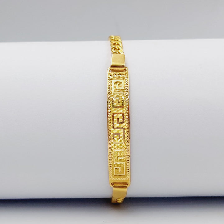 21K Gold Luxury Bar Bracelet by Saeed Jewelry - Image 1