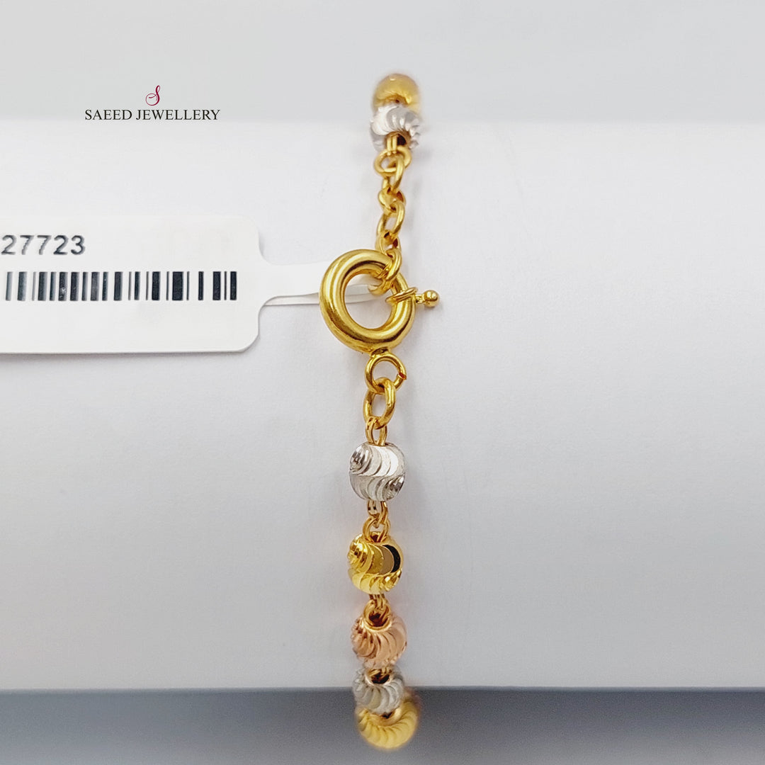 21K Gold Luxury Balls Bracelet by Saeed Jewelry - Image 2